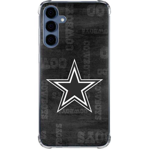 NFL Dallas Cowboys Black & White Galaxy A35 5G Clear Case